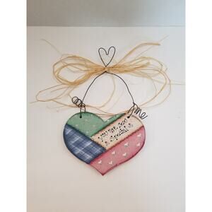 Vintage Wood Heart Wire Country Painted Wall Hanging "You are so special"